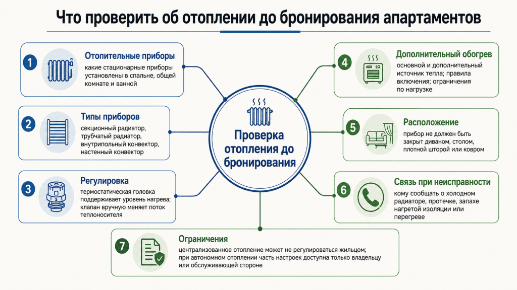 Что проверить об отоплении до бронирования аппартаментов